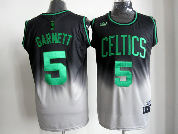  NBA Boston Celtics 5 Kevin Garnett Fadeaway Fashion Swingman Jersey